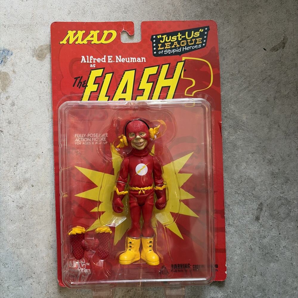 Mad Magazine “Just Us” THE FLASH Action Figure DC Direct Alfred E Neuman NEW